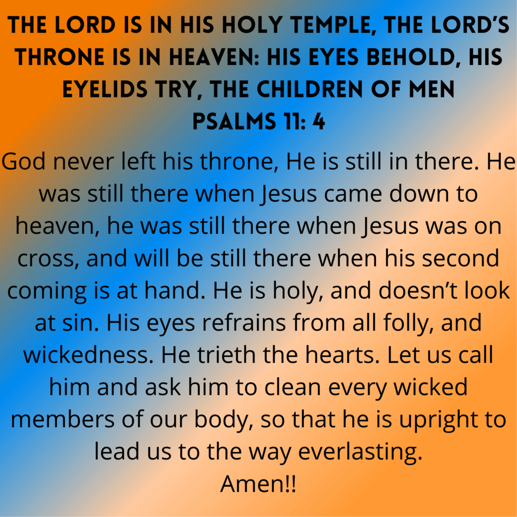 Psalms 11 4