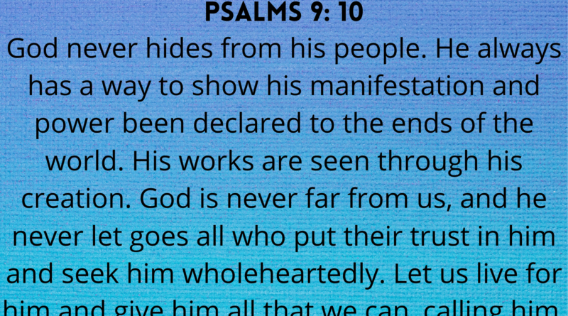 Psalms 9 10